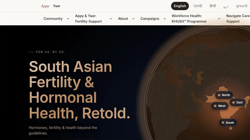 The Appy + Yaar website, South Asian Fertility & Hormonal Health, Retold